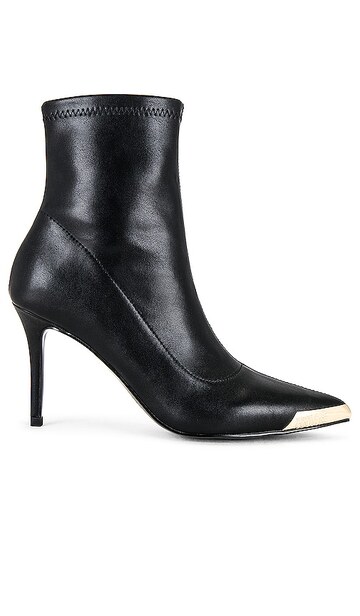 versace jeans couture heeled ankle booties in black