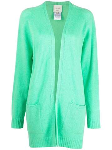 alysi long-length knitted cardigan - green