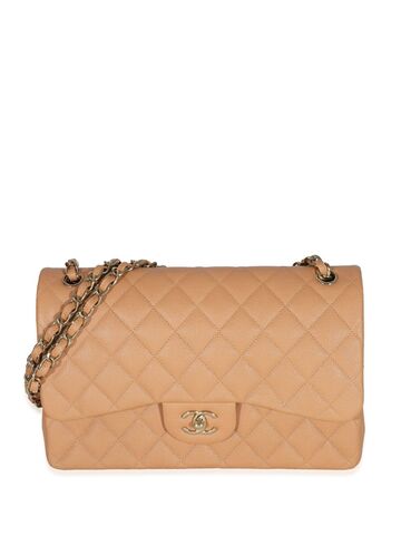 chanel pre-owned 2021 jumbo double flap shoulder bag - neutrals
