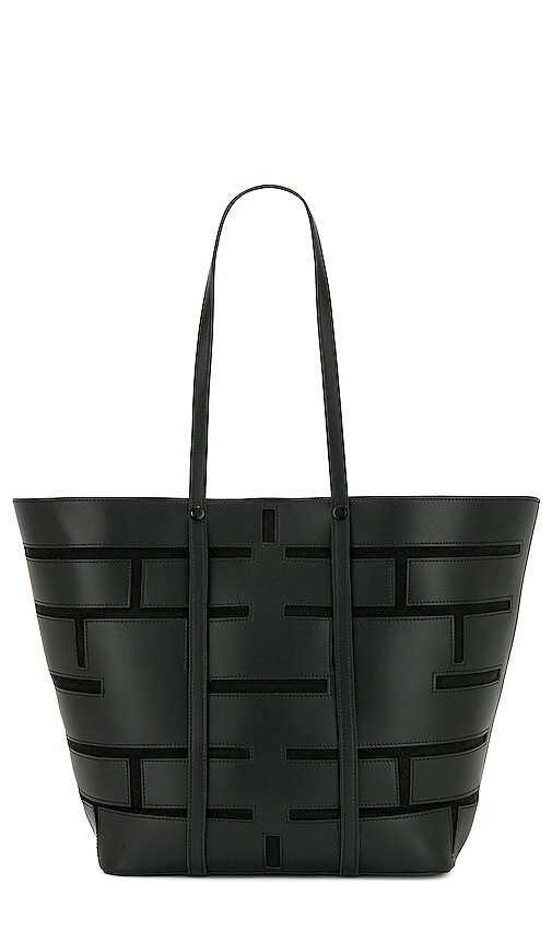 FRAME Plaque Cut Out Tote in Black in noir