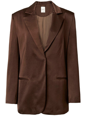 BITE STUDIO Fluid Suit Cupro Satin Jacket in brown