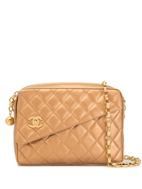 Chanel Pre-Owned 1992 asymmetric flap shoulder bag in gold