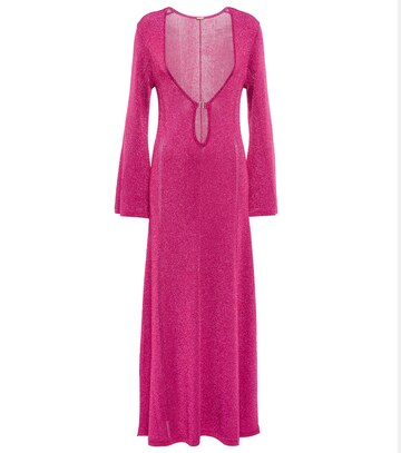 Dodo Bar Or Juna metallic knit maxi dress in pink