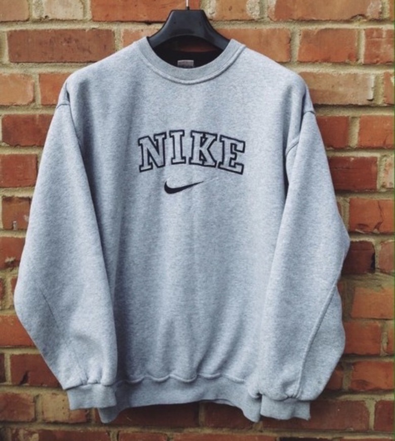 sweater, nike, vintage, 90s style, sweatshirt - Wheretoget
