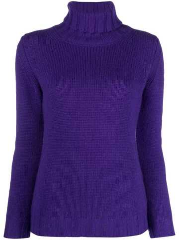 incentive! cashmere roll-neck cashmere jumper - purple