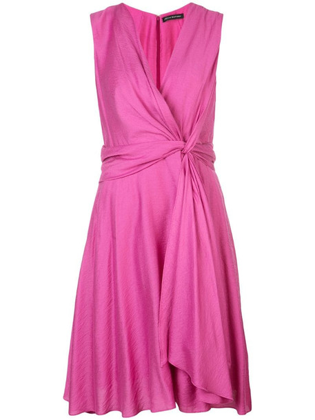 Josie Natori knot tie dress in pink