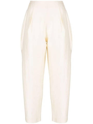 vanina l'eternel high-waisted cropped trousers - white