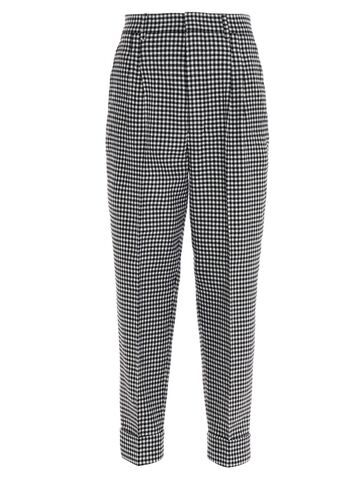 Ami Alexandre Mattiussi All Over Check Wool Pants in black / white