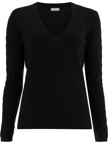 Maison Ullens cashmere ribbed knitted jumper in black