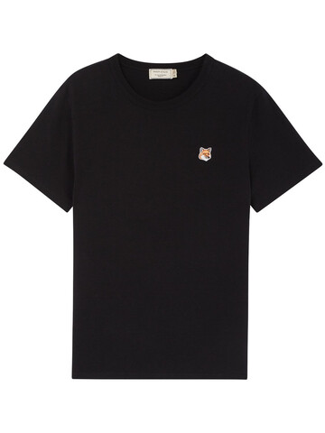 MAISON KITSUNÉ Fox Head Patch Cotton T-shirt in black