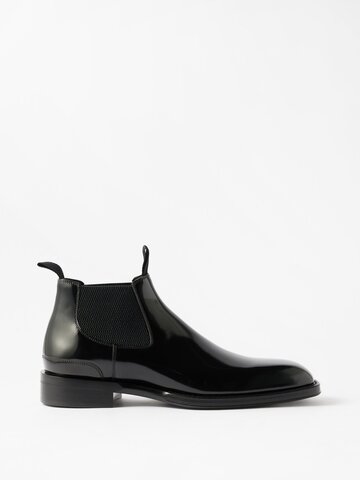 burberry - ekd leather chelsea boots - mens - black