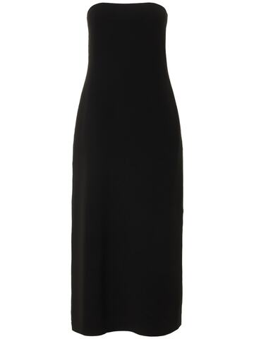 THEORY Strapless Midi Dress in black
