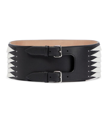 alaã¯a leather corset belt in black
