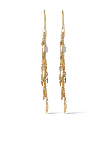 Sia Taylor 18kt and 24kt gold Multi chain earrings