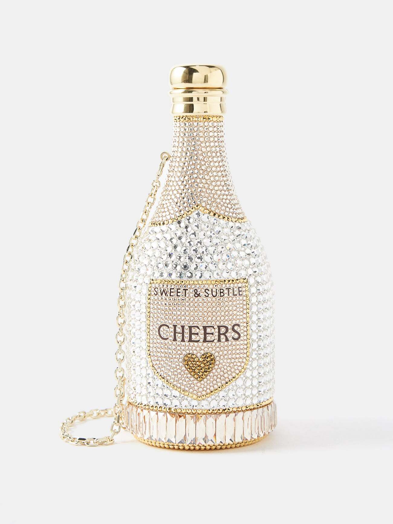 Judith Leiber - Bottle Forever Crystal-embellished Clutch Bag - Womens - Gold Silver