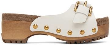 see by chloé see by chloé off-white joline clogs in natural