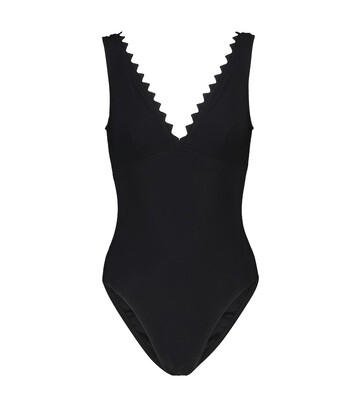 karla colletto ines v-neck swimsuit in black