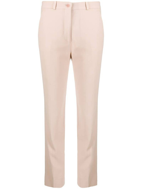 Etro cropped slim-fit trousers in pink
