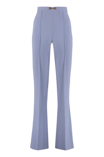 Elisabetta Franchi Crepe Wide-leg Trousers in lilac