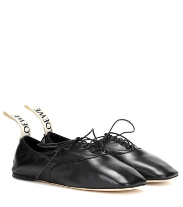Loewe Leather derby shoes in black