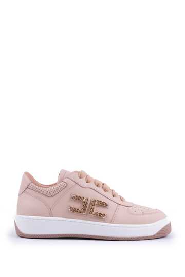 Elisabetta Franchi Leather Sneakers in rose