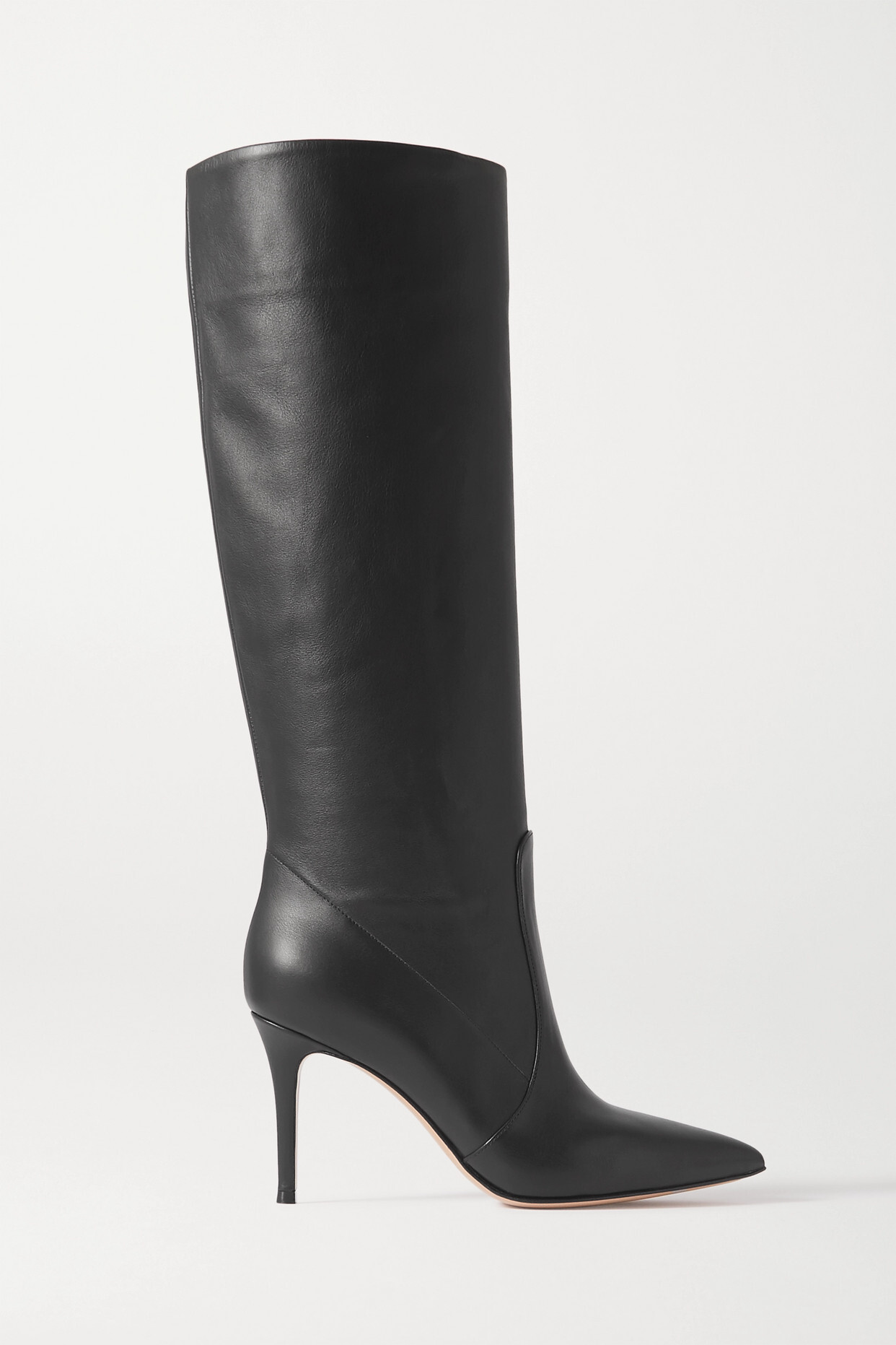 Gianvito Rossi - 85 Leather Knee Boots - Black