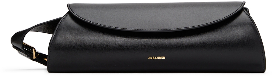 Jil Sander Black Cannolo Small Shoulder Bag