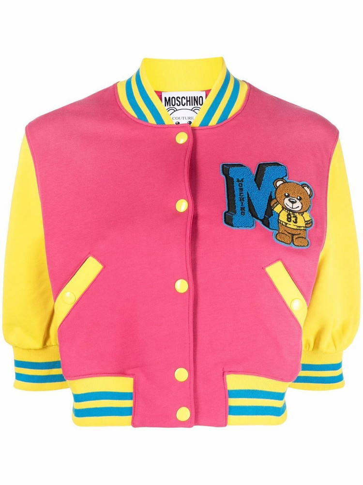 Moschino Teddy Bear-print hooded jacket - Pink - Wheretoget