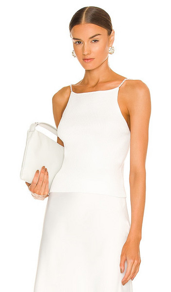 Musier Paris Drew Iconic Top in Ivory in white