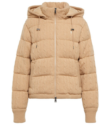 Polo Ralph Lauren Cable-knit puffer jacket in brown