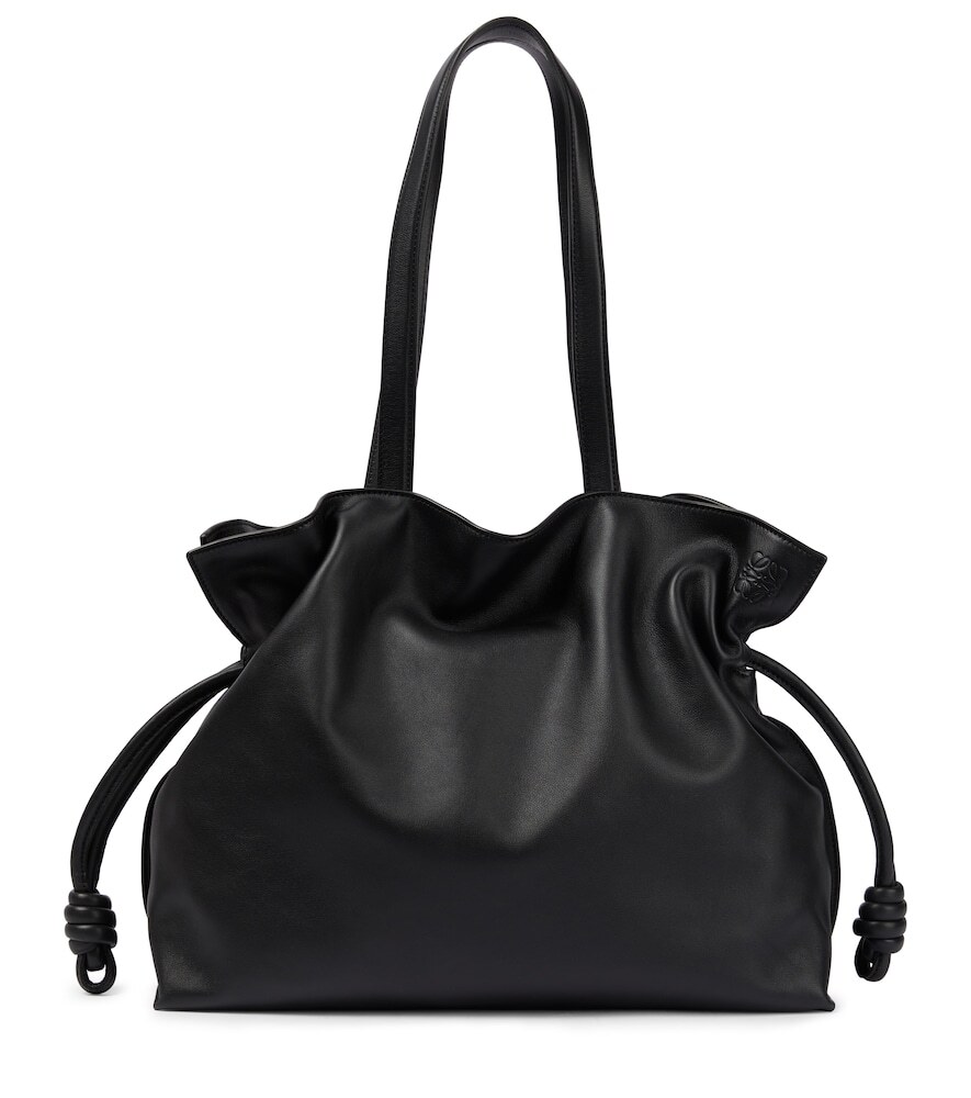 Loewe Flamenco Large leather shoulder bag in black
