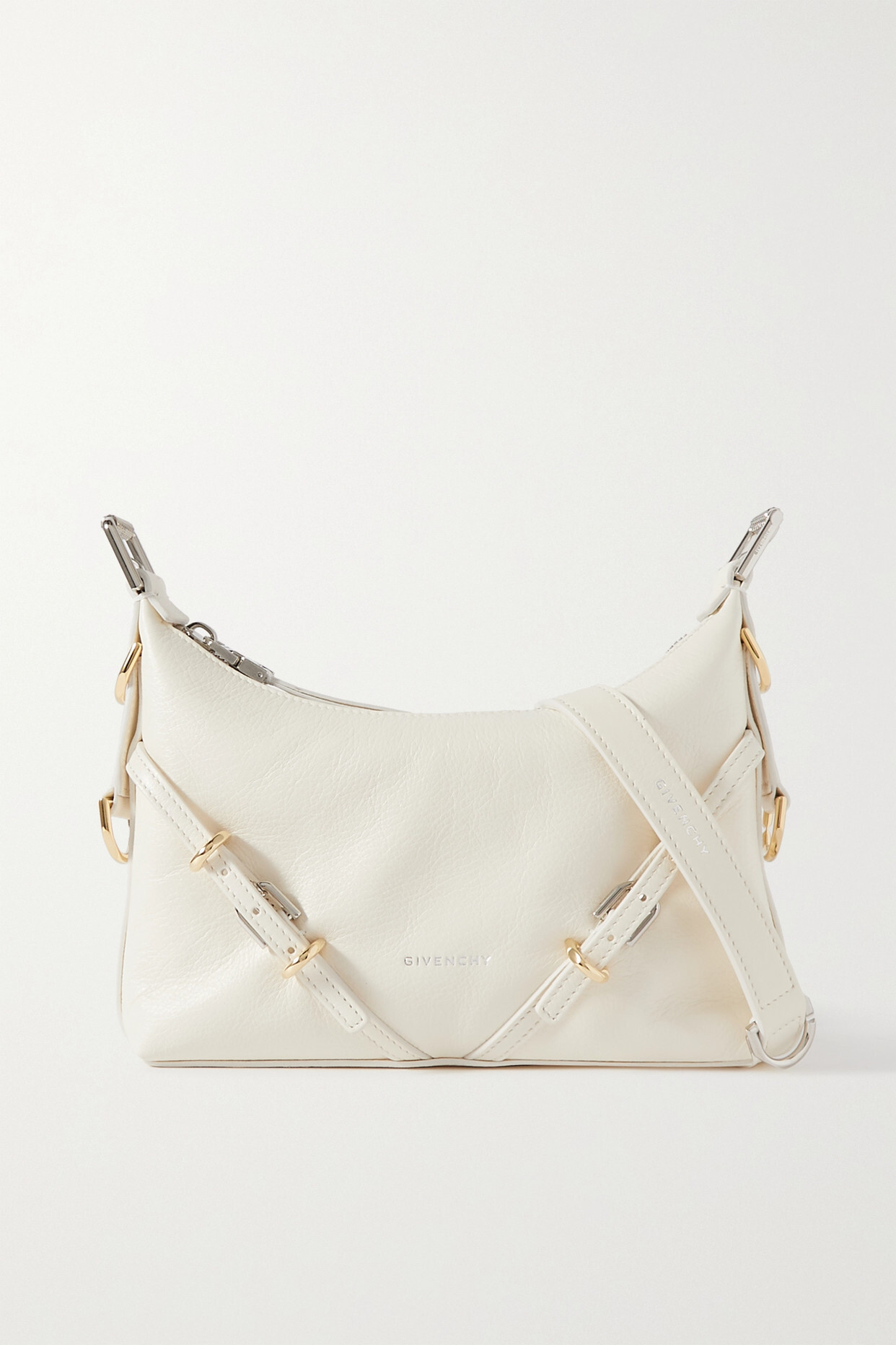 Givenchy - Voyou Mini Textured-leather Shoulder Bag - White