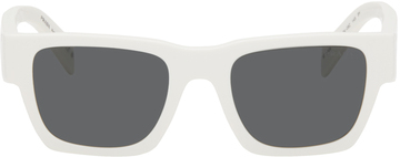 prada eyewear white square sunglasses