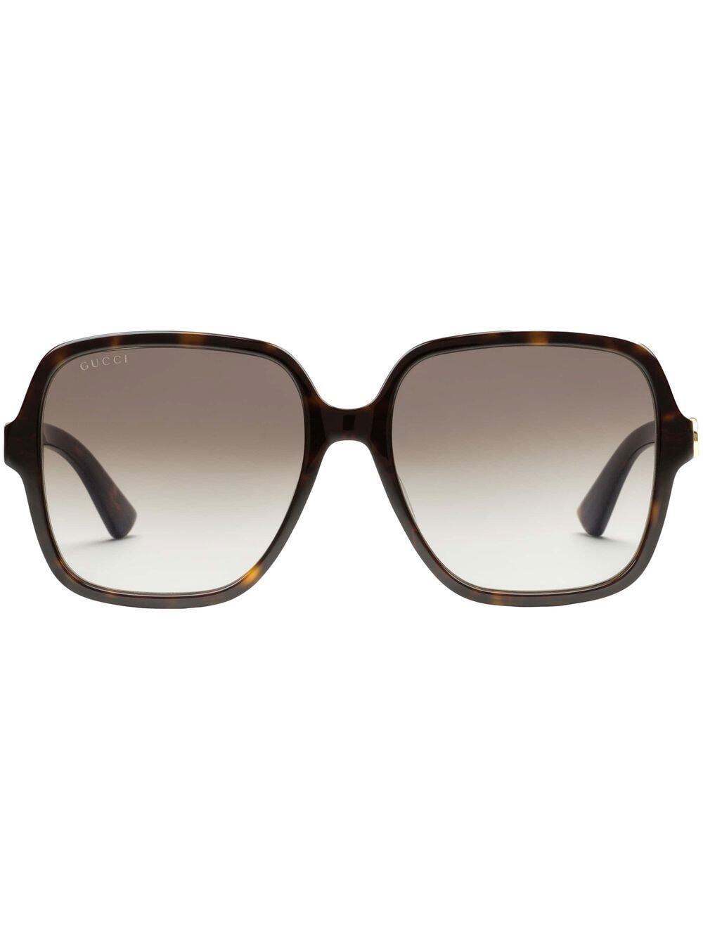 Gucci Eyewear oversize square-frame sunglasses - Brown