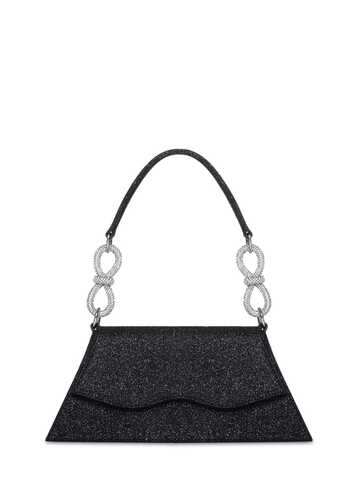 MACH & MACH Mini Samantha Leather Top Handle Bag in black