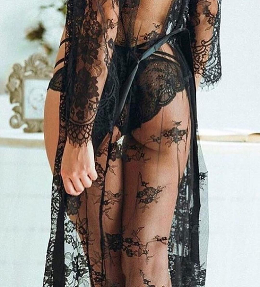 sexy lace robe