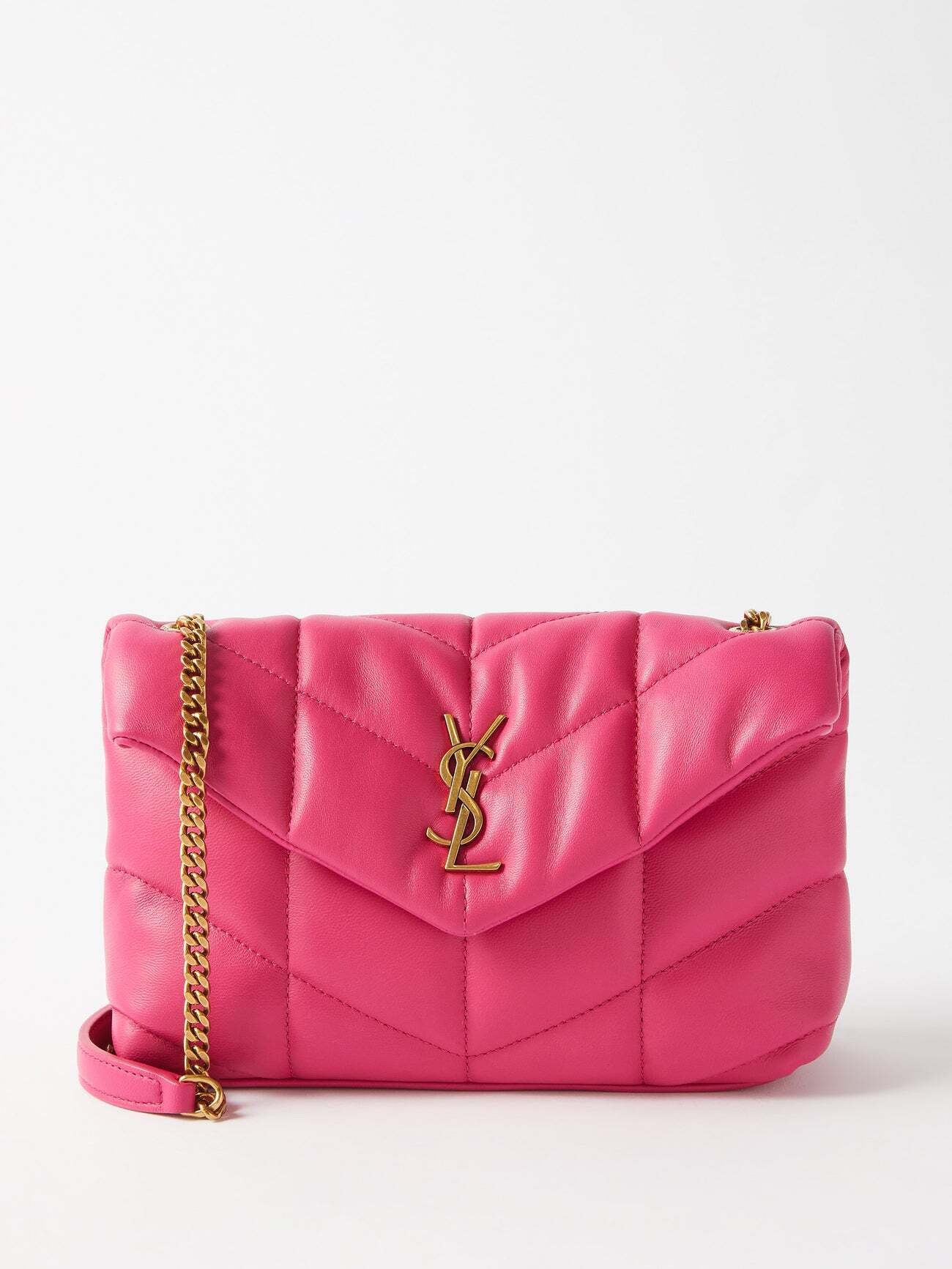 Saint Laurent - Puffer Toy Quilted-leather Cross-body Bag - Womens - Fuchsia