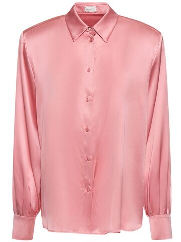 magda butrym silk satin shirt in pink