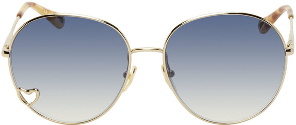 Chloé Chloé Gold & Blue Aimée Sunglasses