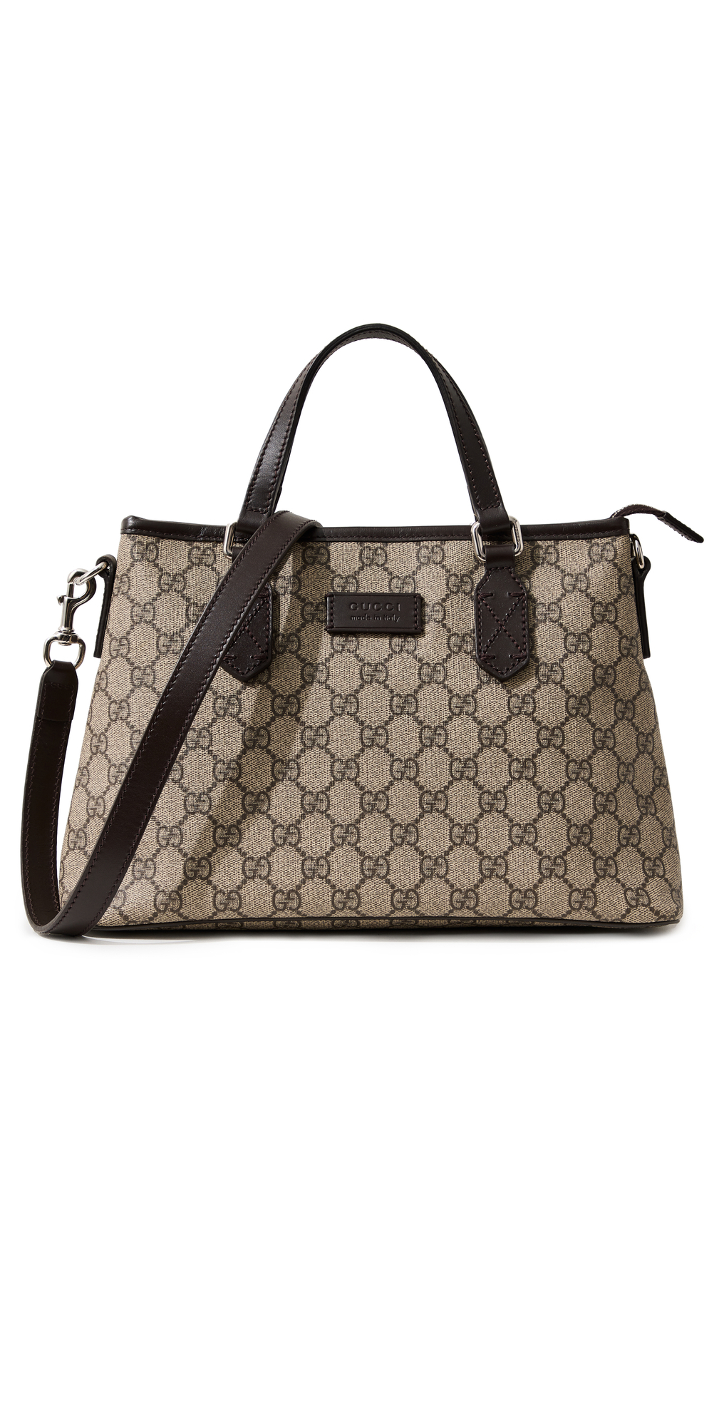 What Goes Around Comes Around Gucci Brown Coated Canvas Gg Supreme Tote