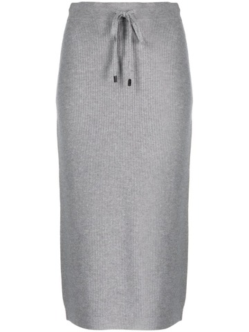 peserico bead-embellished midi skirt - grey