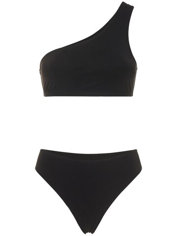 LIDO Trentadue One Shoulder Bikini in black
