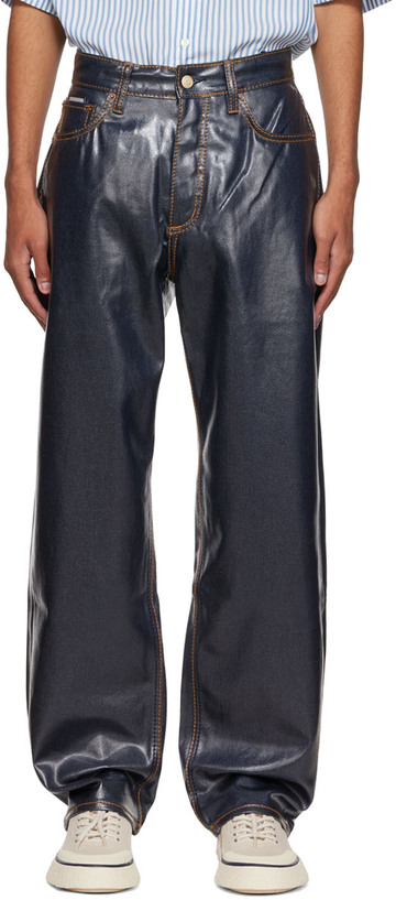 eytys ssense exclusive blue benz jeans in indigo