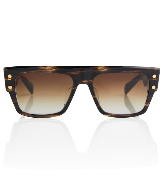 Balmain B-III acetate sunglasses in brown