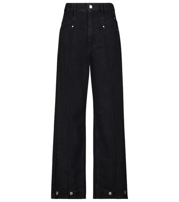Isabel Marant Darlezi high-rise wide-leg jeans in black