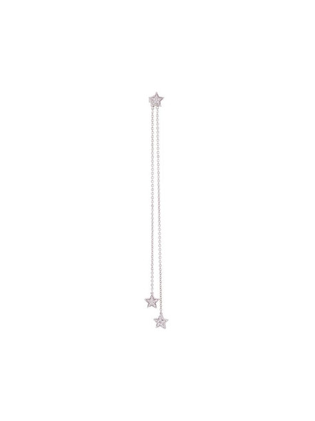 Alinka 18kt white gold STASIA diamond chain drop earring in metallic