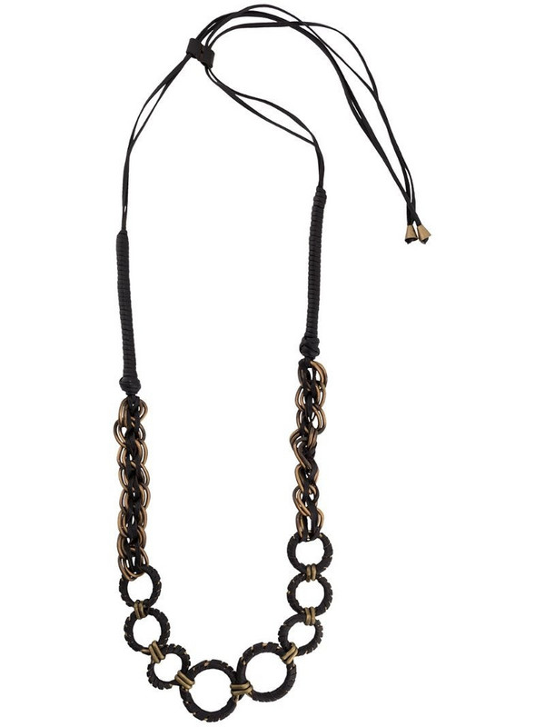 Gianfranco Ferré Pre-Owned 2000s hoop link necklace in brown