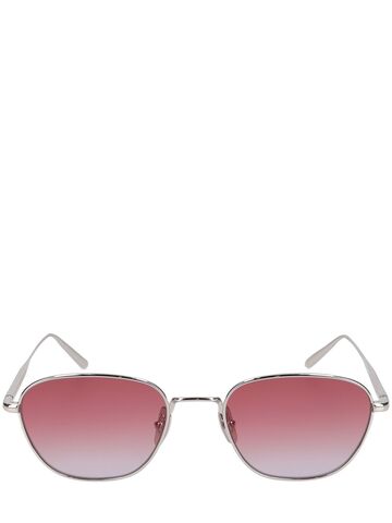 chimi polygon frosted red steel sunglasses