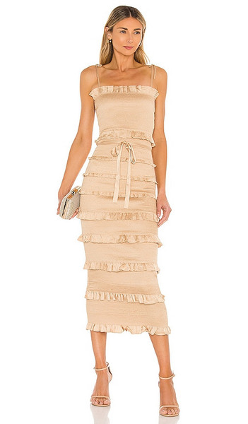 V. Chapman Lily Dress in Neutral in sand
