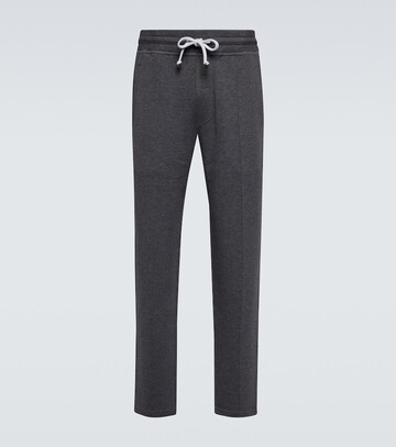 brunello cucinelli cotton-blend sweatpants in grey